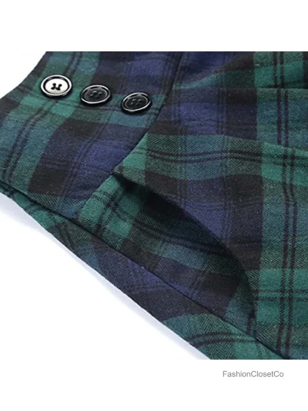 Women's High Waist Plaid A-Line Midi Skirt with Pockets